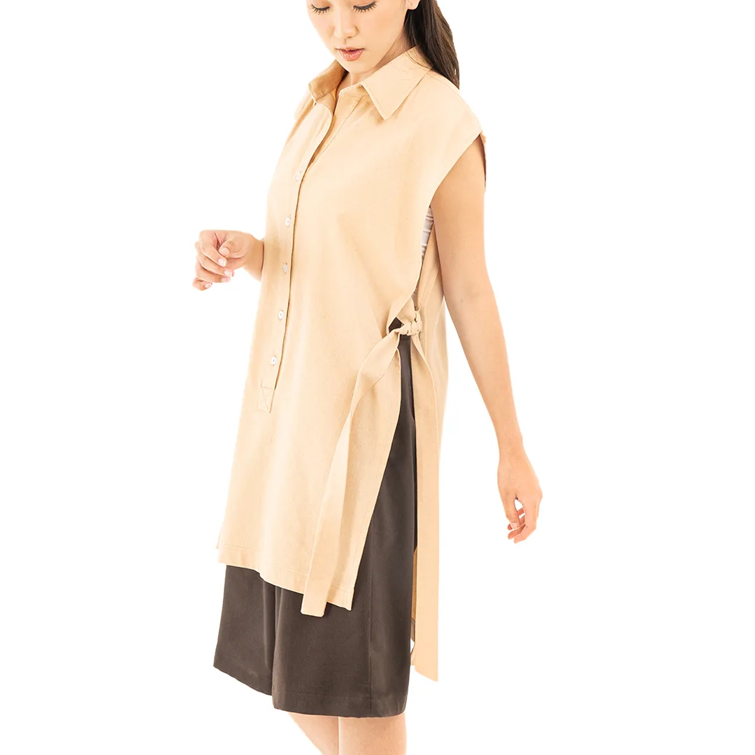 Cream Elona Linen Outer, photo 2 of 4