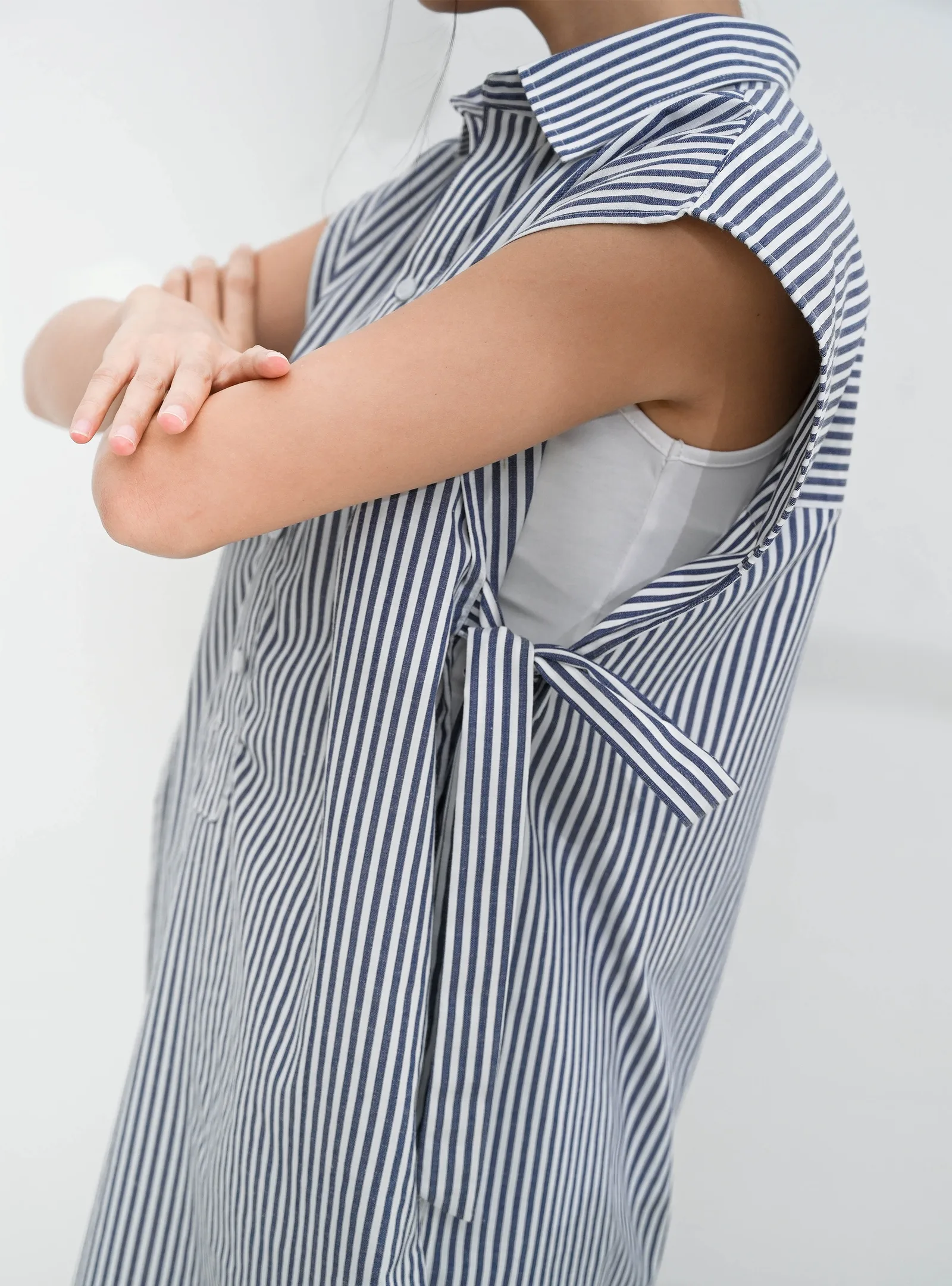 Navy Elona Stripe Outer, photo 4 of 7