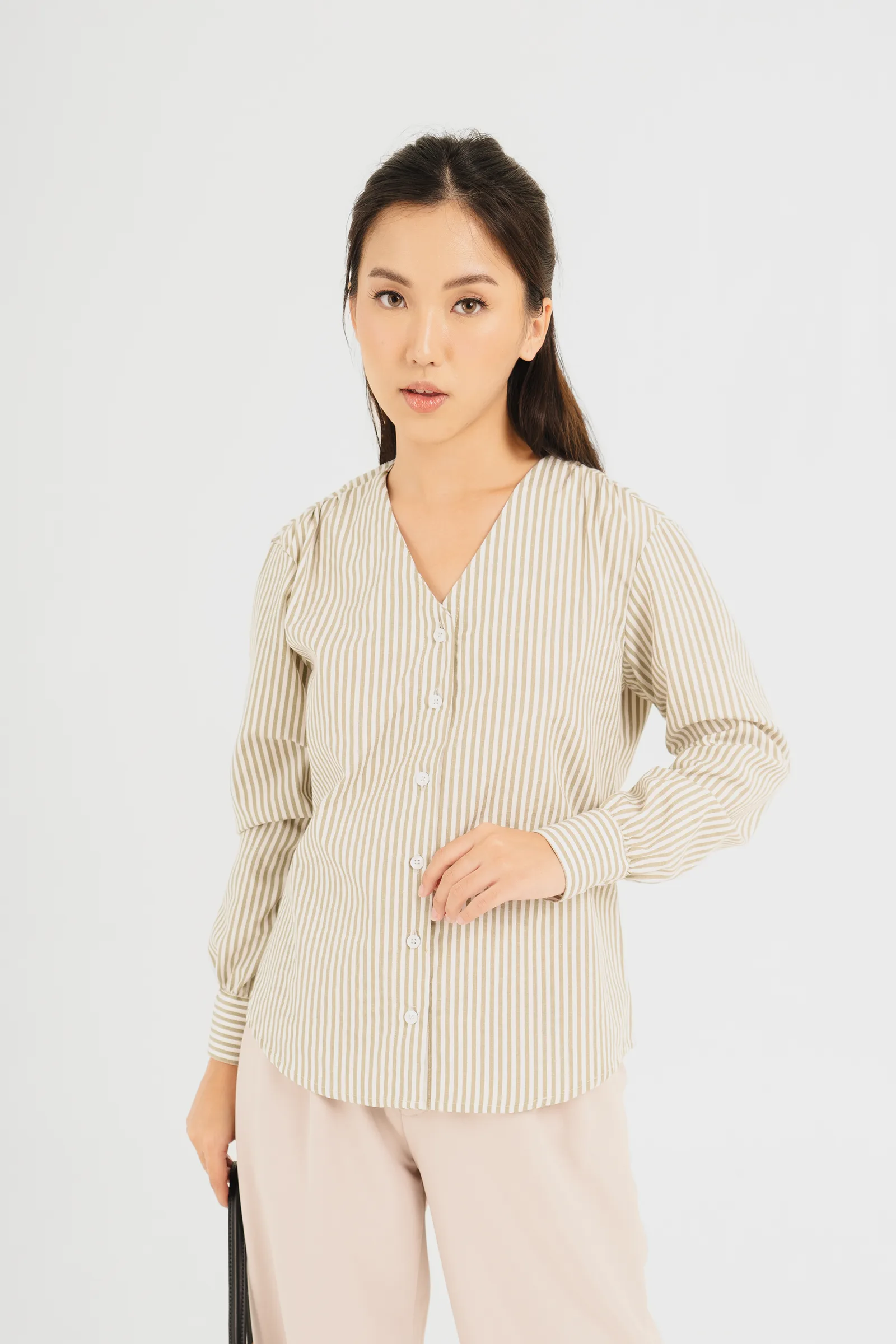 Green Kiya Stripe Shirt, photo 2 of 4