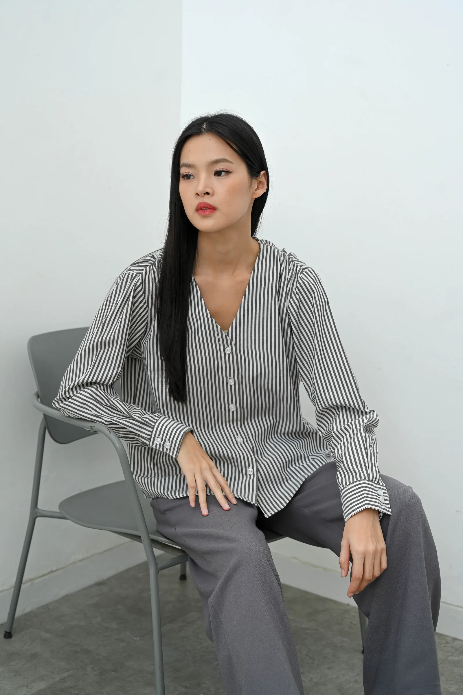 Black Kiya Stripe Shirt, photo 4 of 6