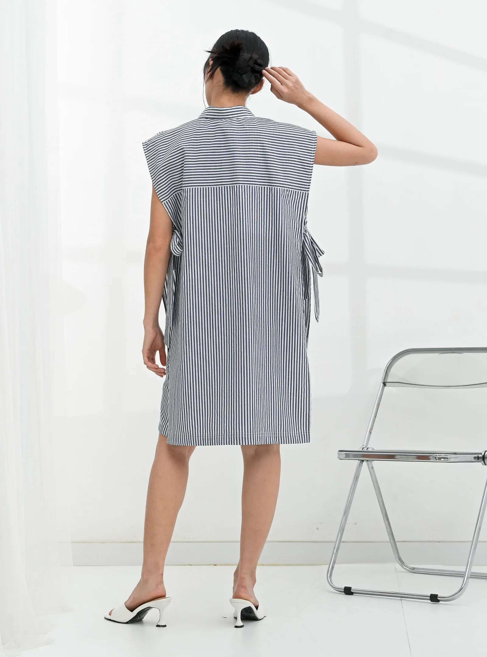 Navy Elona Stripe Outer, photo 5 of 7