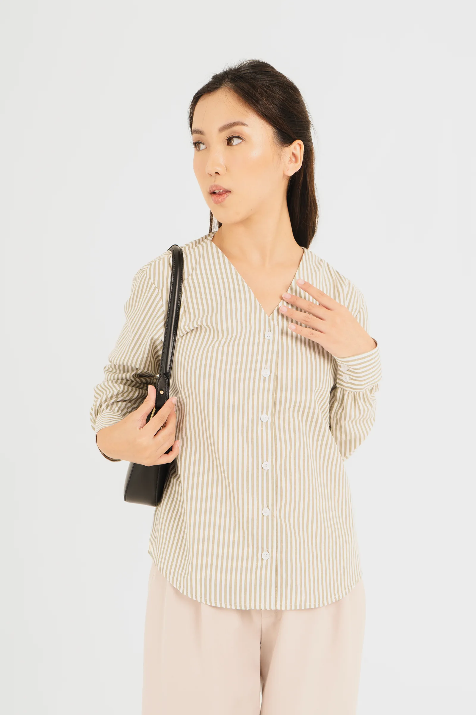 Green Kiya Stripe Shirt, photo 3 of 4