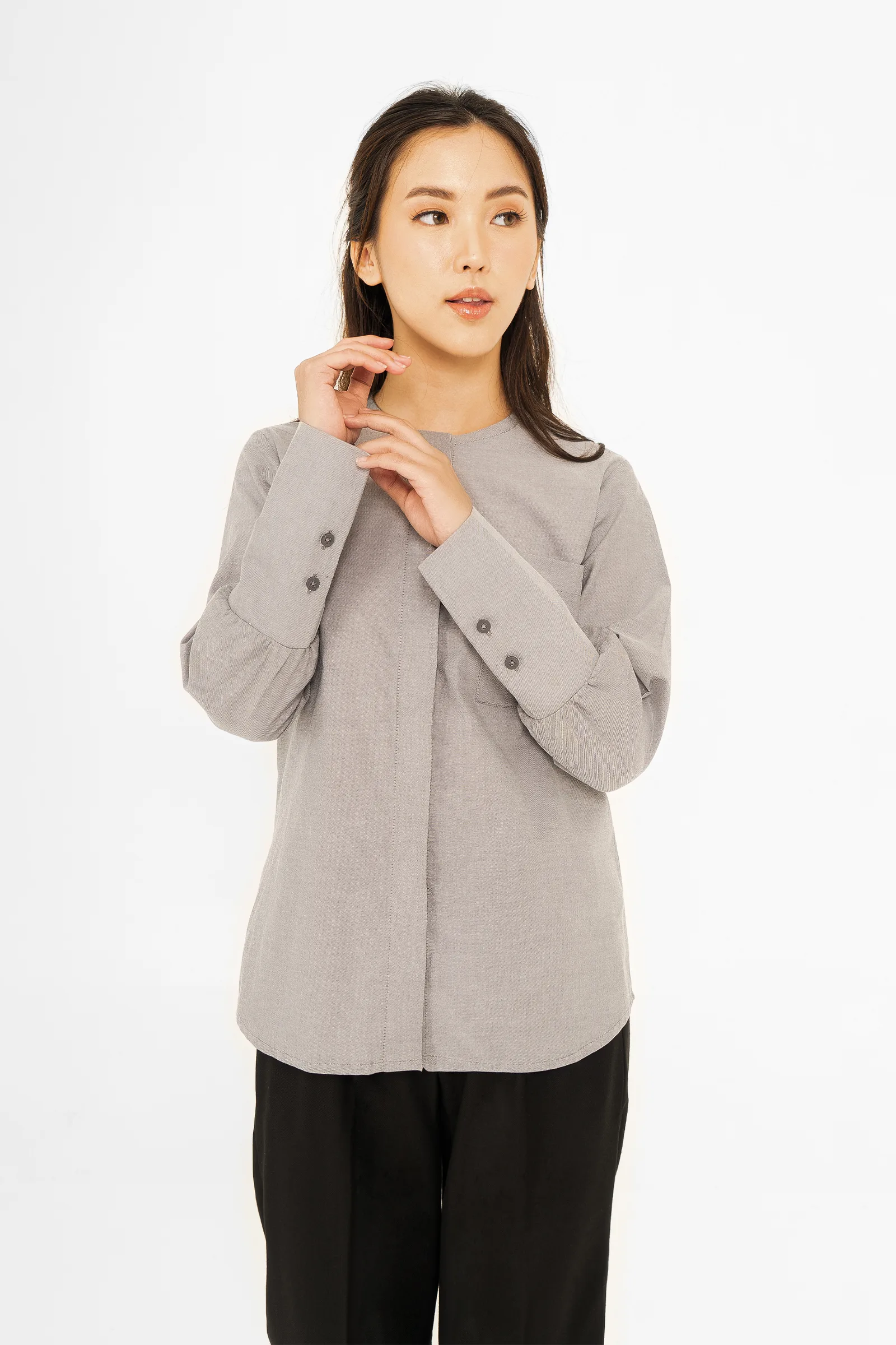 Grey Lynda Oxford Shirt, photo 3 of 5