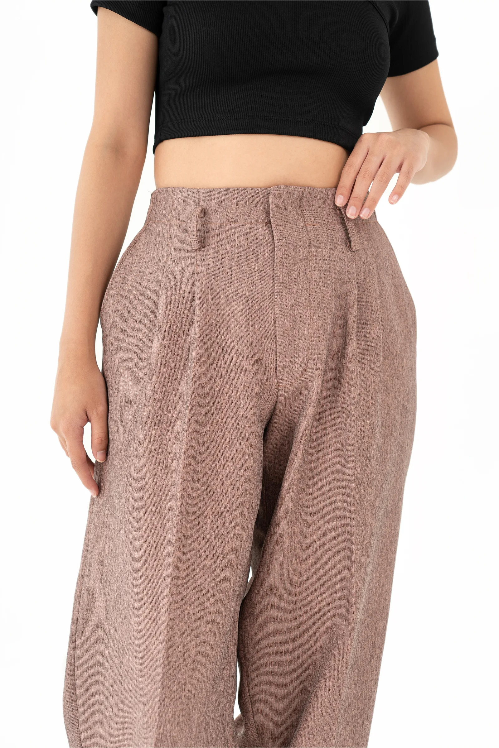 Brown Naomi Solid Pant, photo 4 of 5