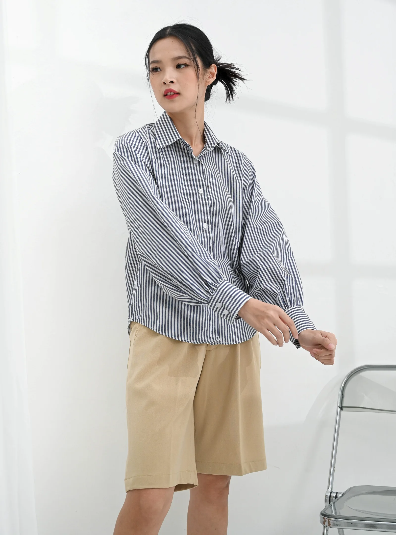 Navy Rose Stripe Shirt, photo 2 of 6