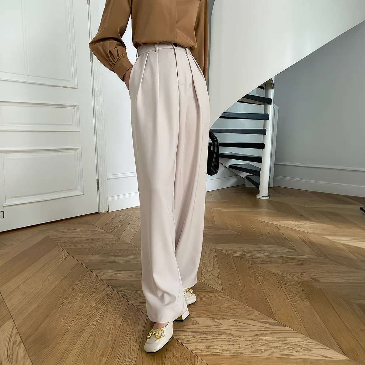 Cream Wide Pant, photo 4 of 5