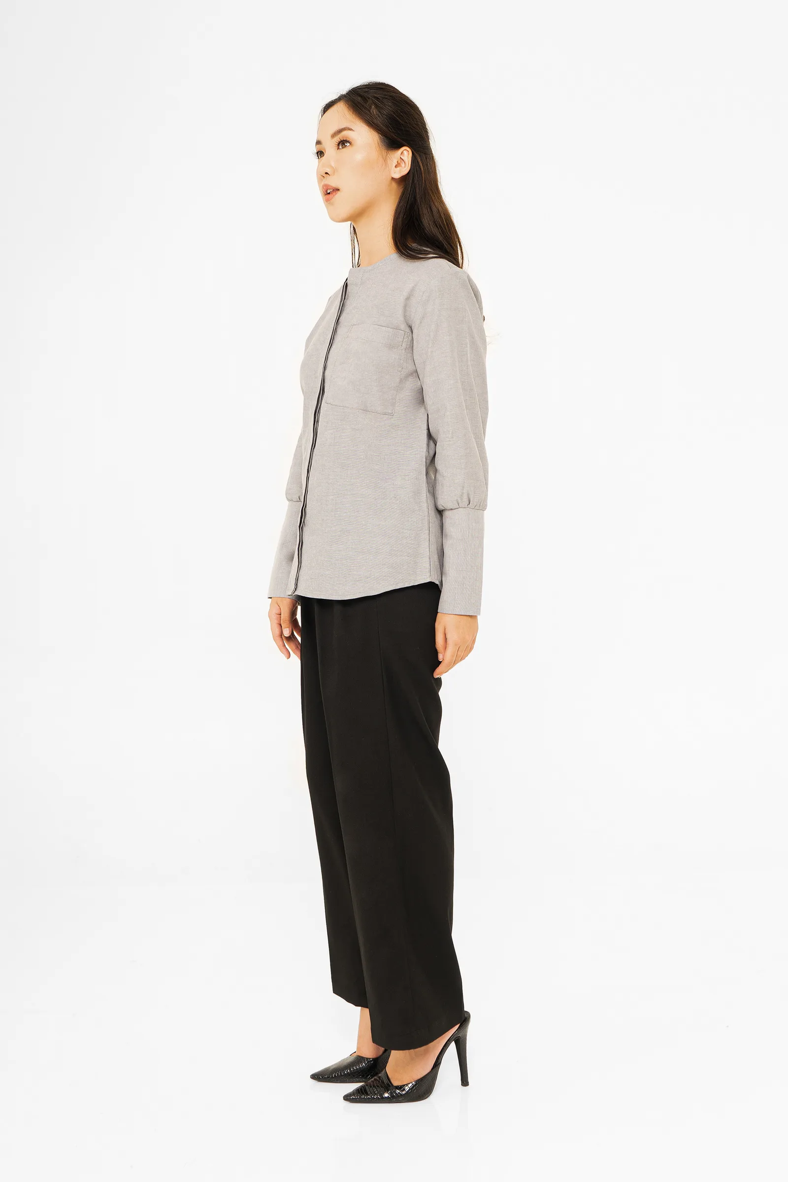 Grey Lynda Oxford Shirt, photo 2 of 5