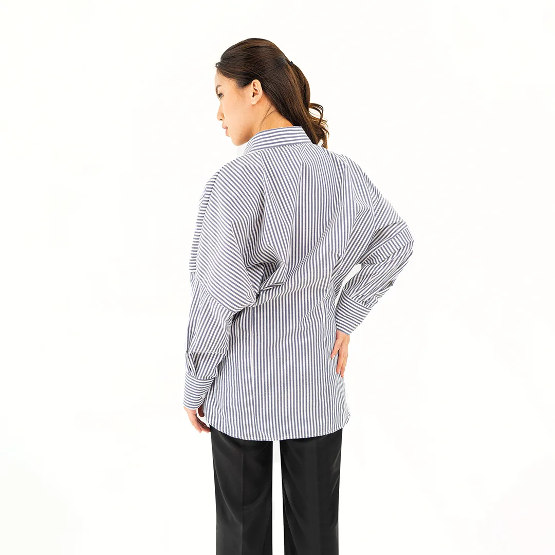 Grey Amelia Poplin Stripe Shirt, photo 2 of 4