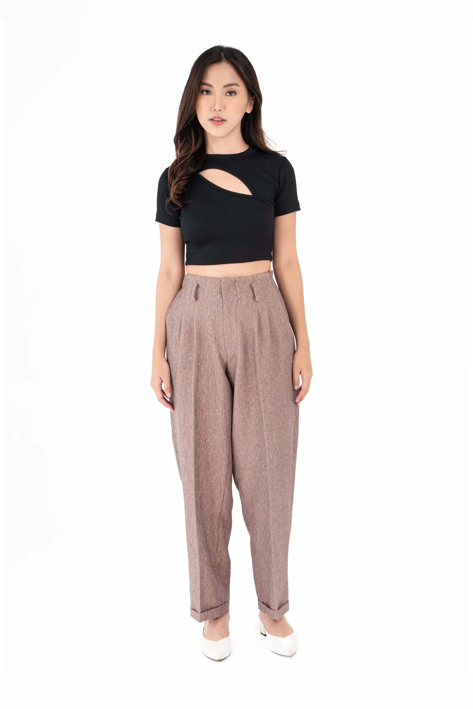 Brown Naomi Solid Pant, photo 2 of 5