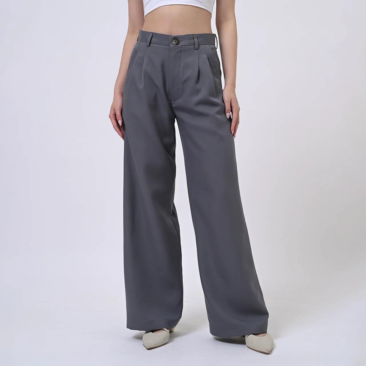 Grey Loose Highwaist City Pant, photo 3 of 6