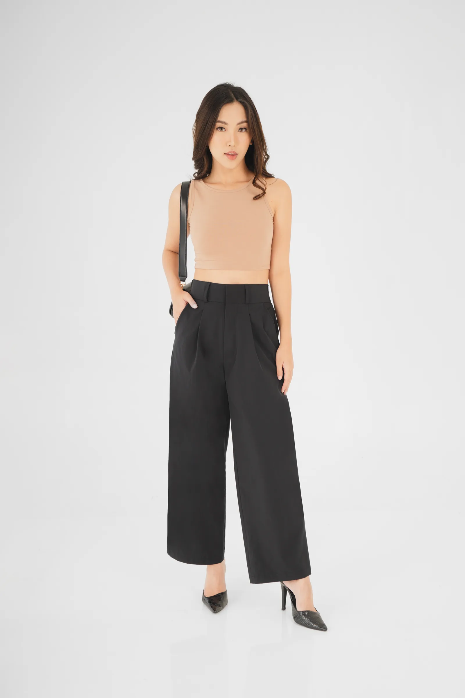 Black Sally Women Solid Pant, photo 2 of 4