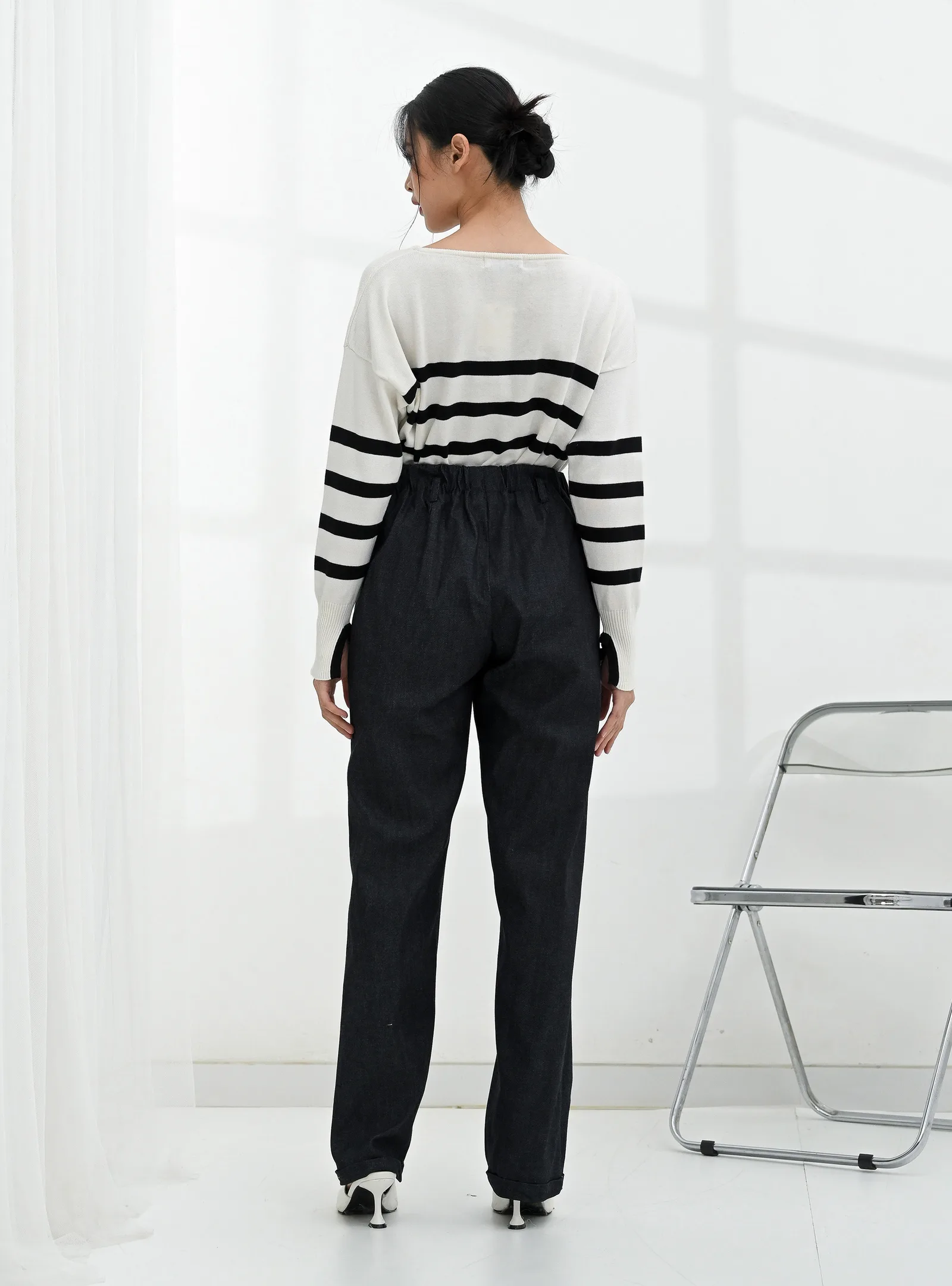 Navy Naomi Denim Pant, photo 2 of 6