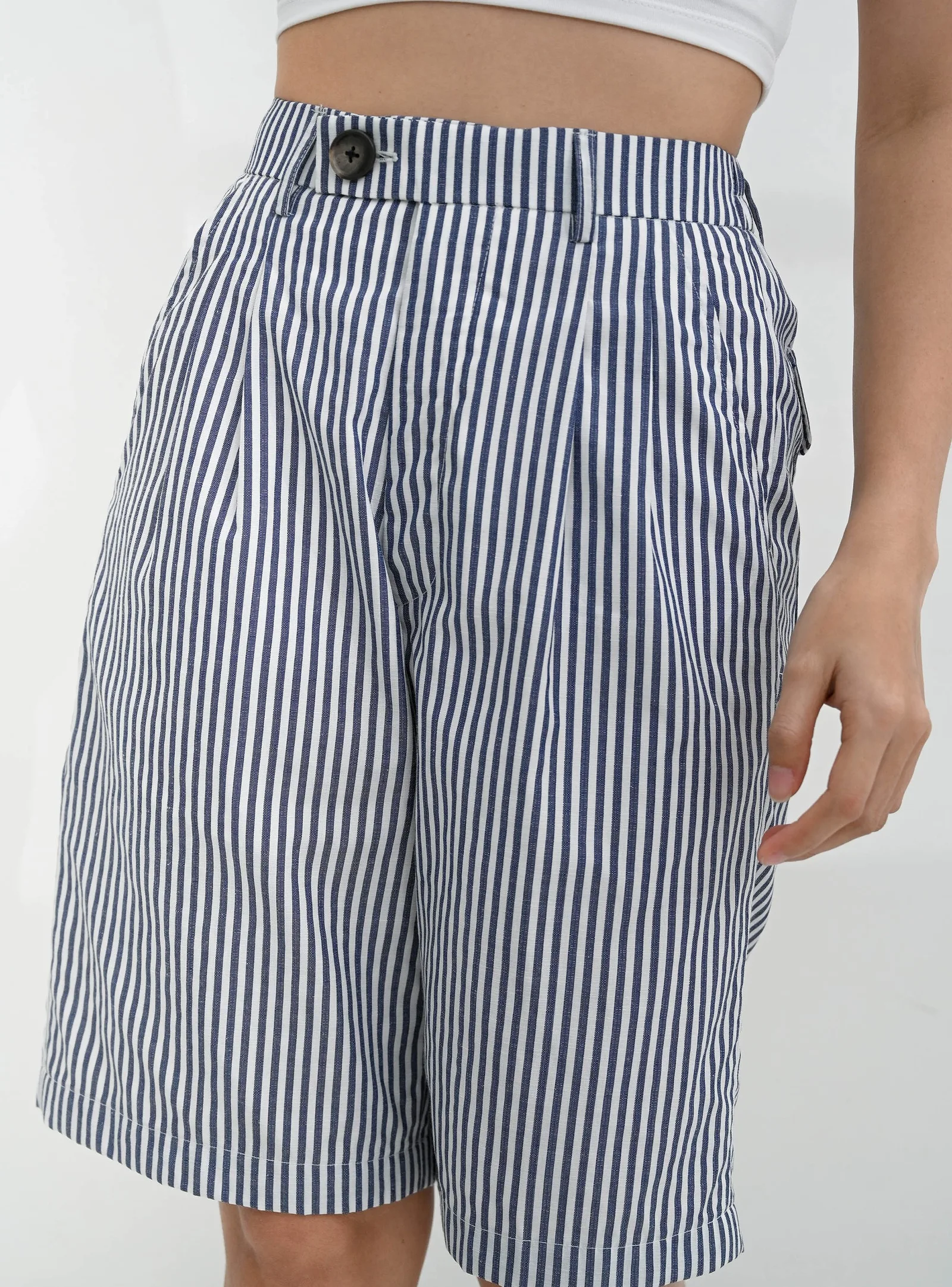 Navy Short Lily Stripe Pant, photo 5 of 6