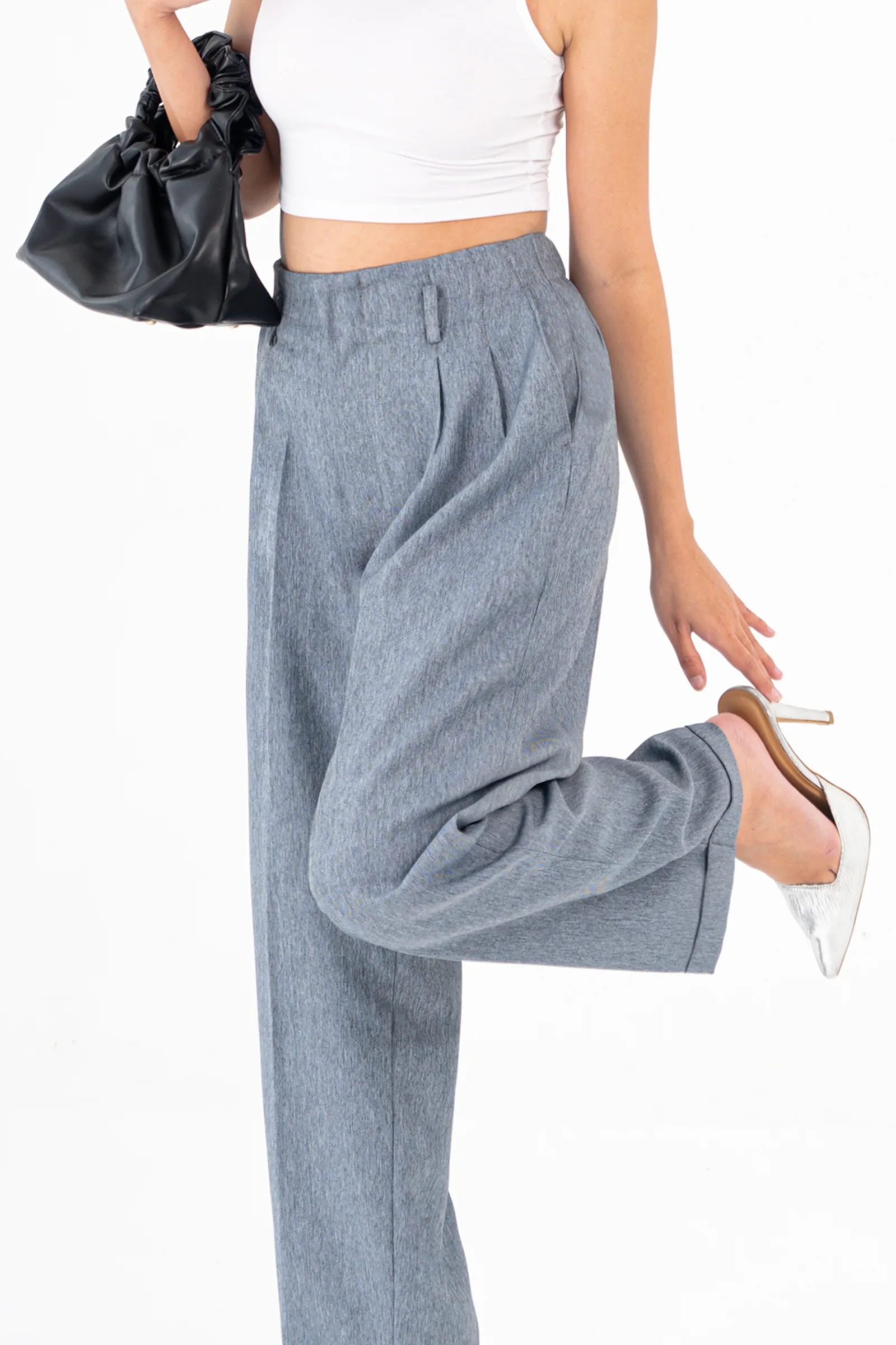 Light Grey Naomi Solid Pant, photo 3 of 4