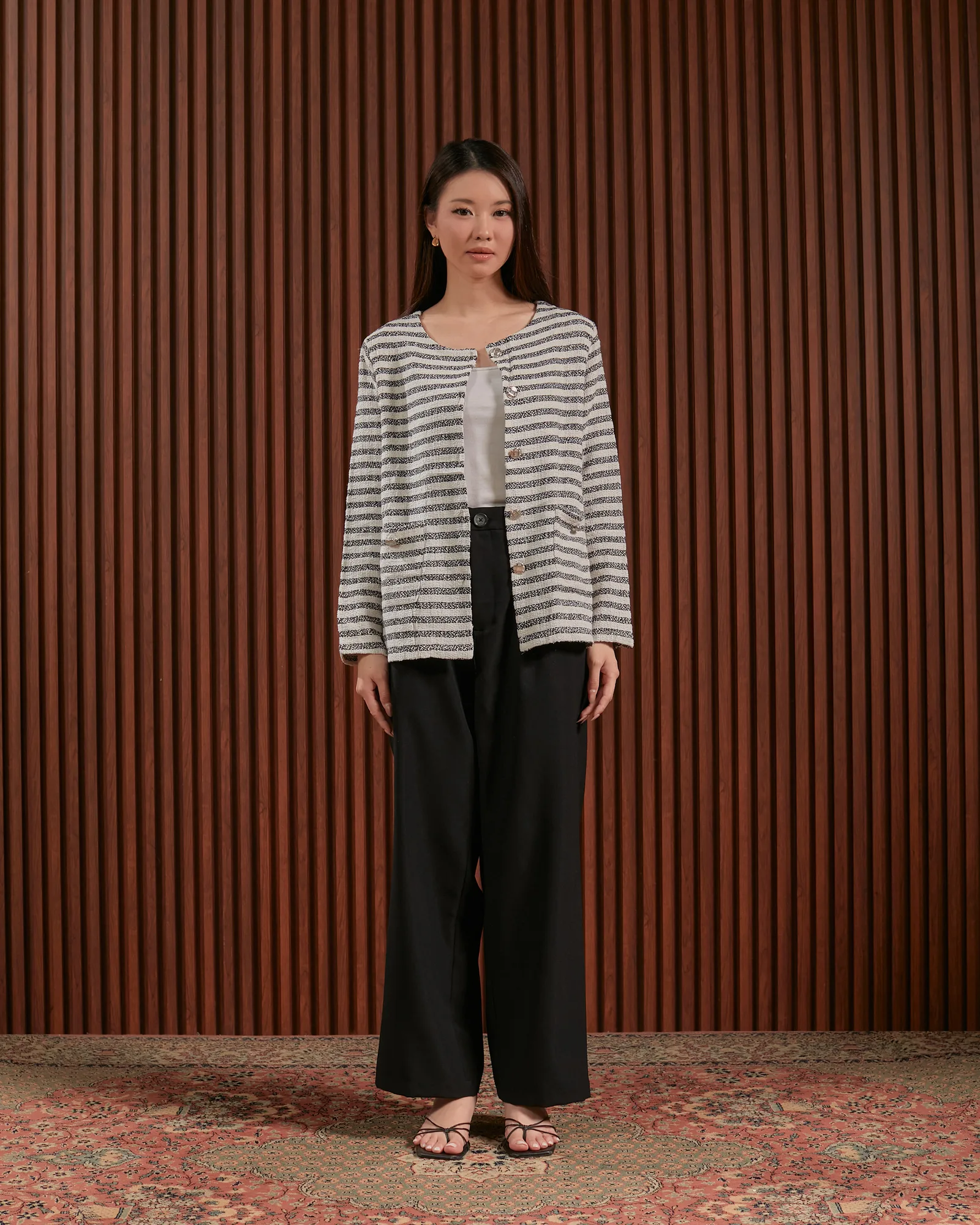 Grey White Eyra Cardigan, photo 2 of 7