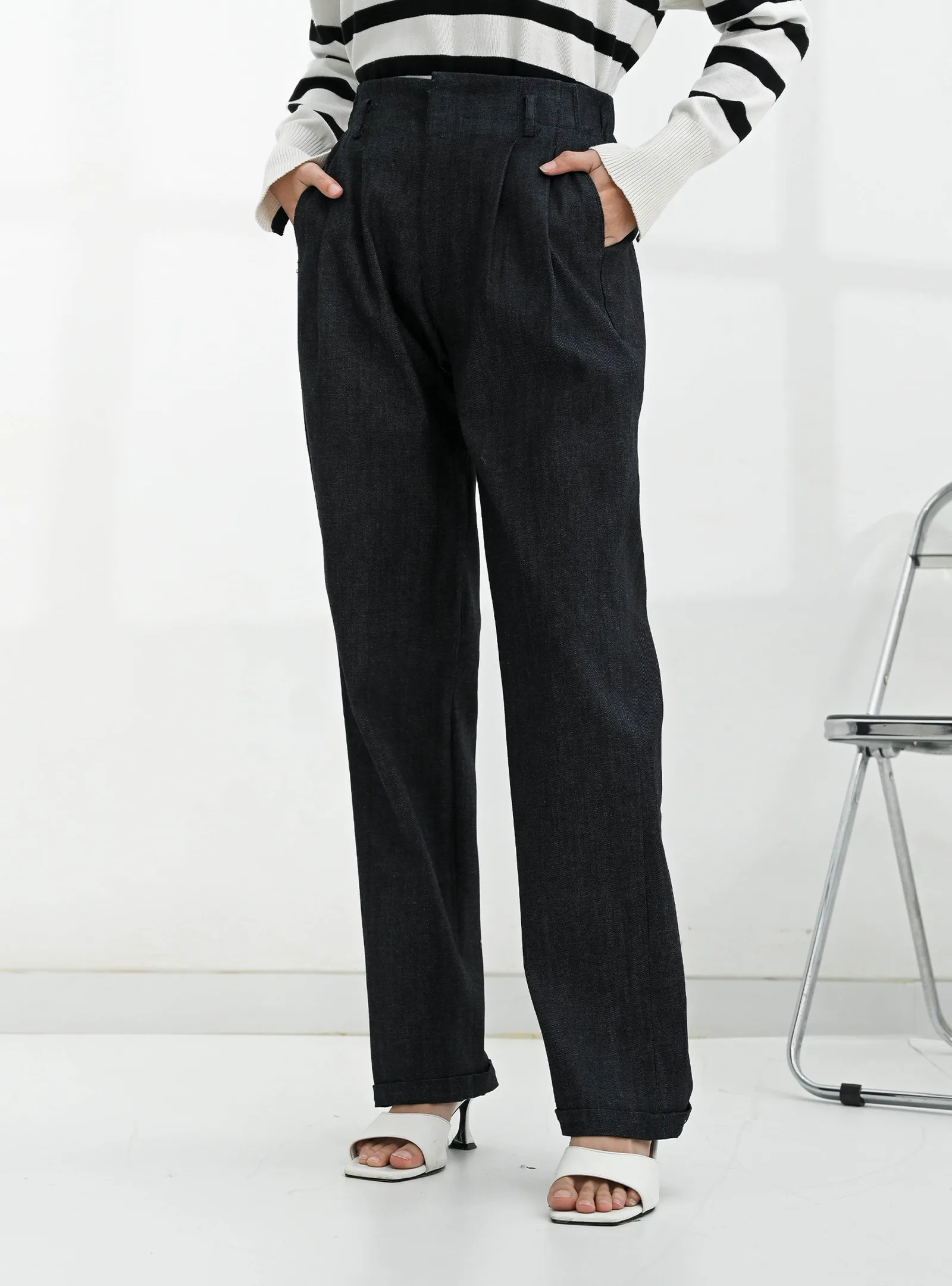 Navy Naomi Denim Pant, photo 5 of 6