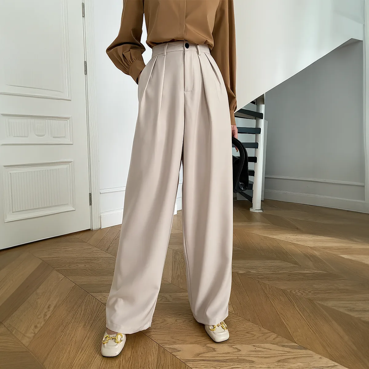 Cream Wide Pant, photo 3 of 5
