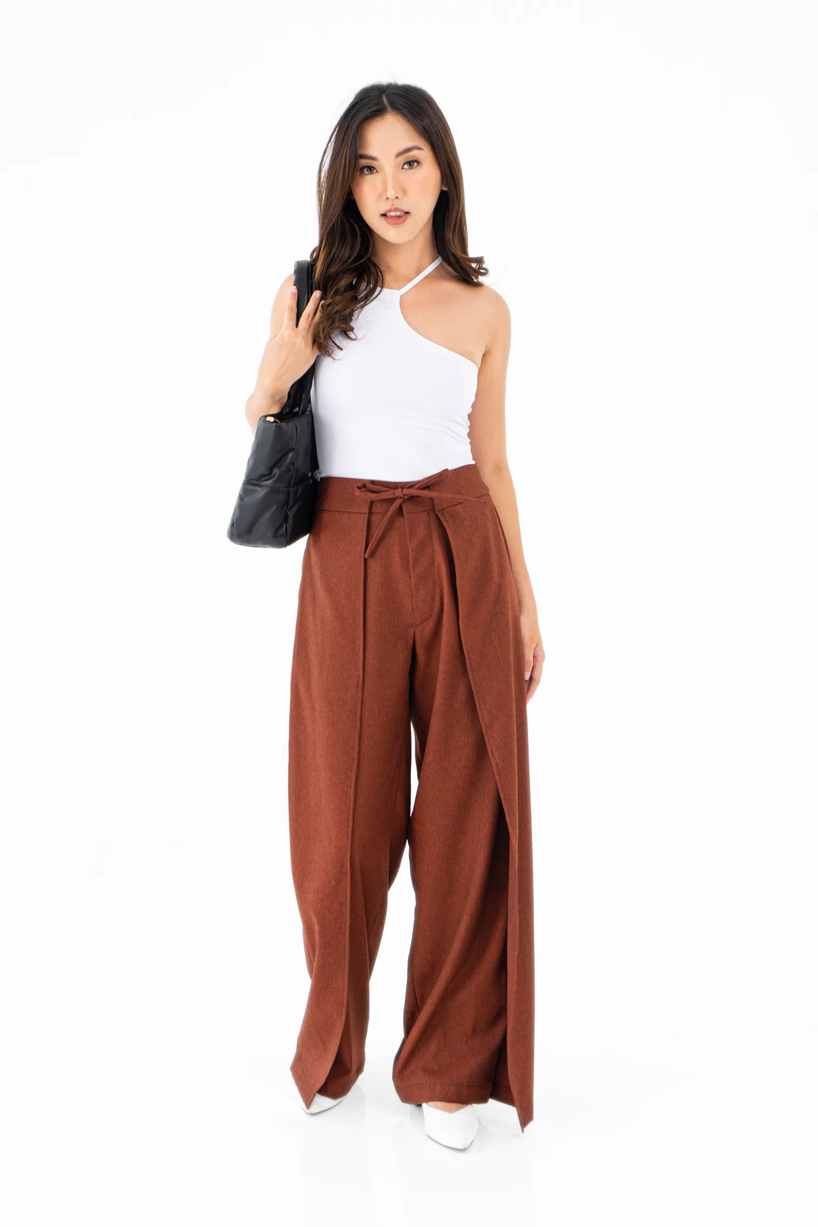 Brown Miranda Women Solid Pant, photo 4 of 5