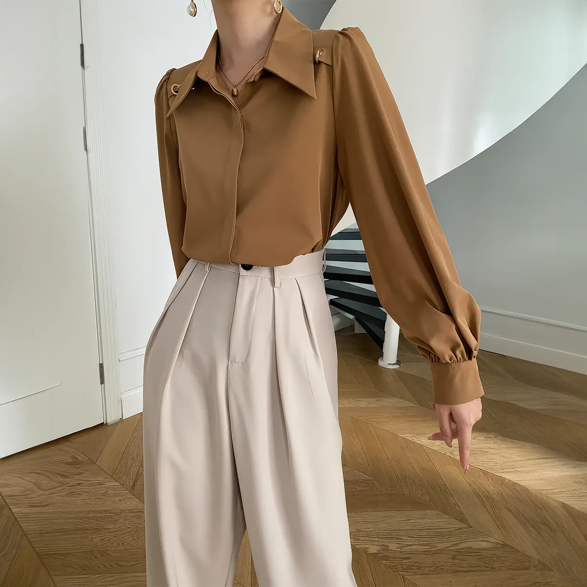 Cream Wide Pant, photo 2 of 5