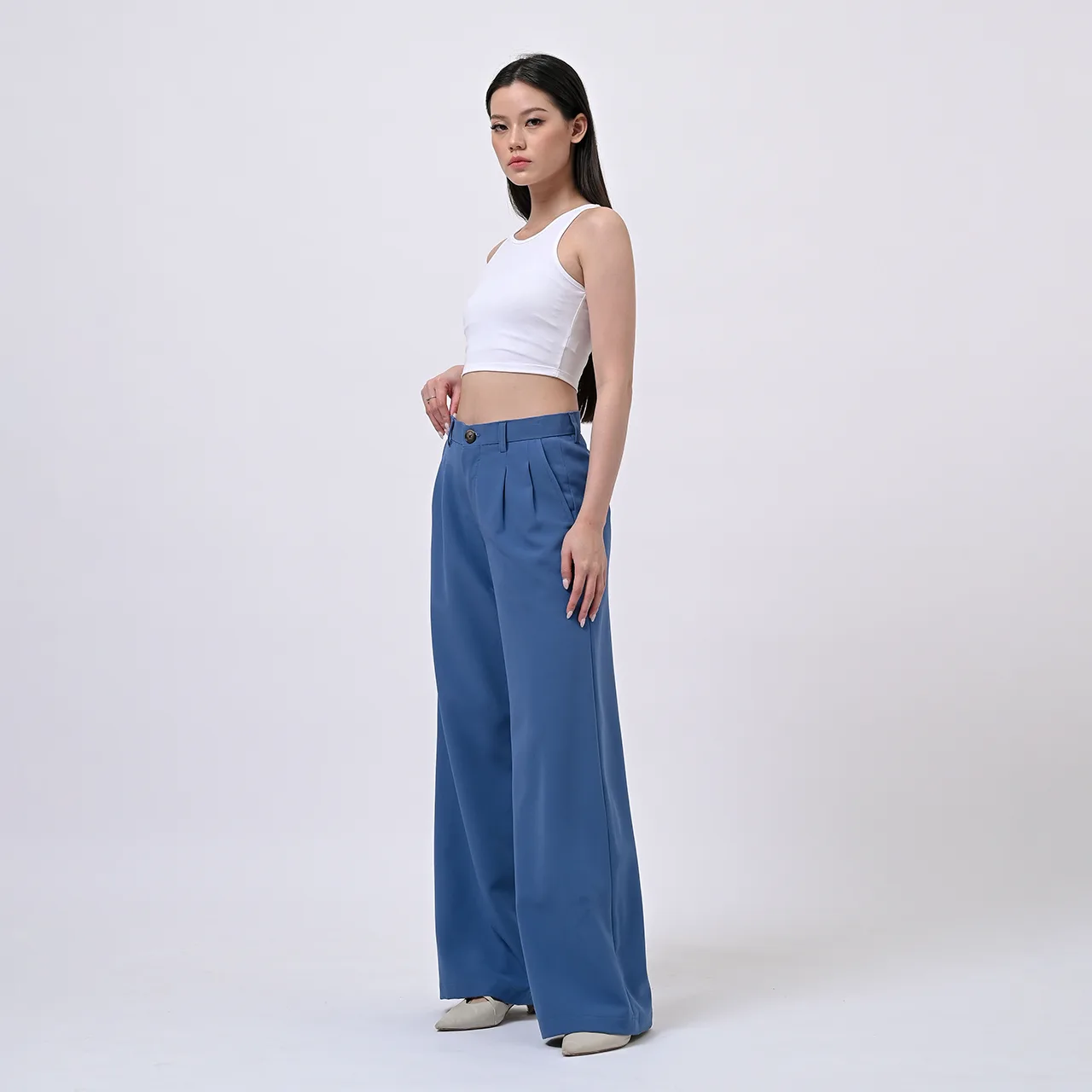Blue Loose Highwaist City Pant, photo 2 of 6