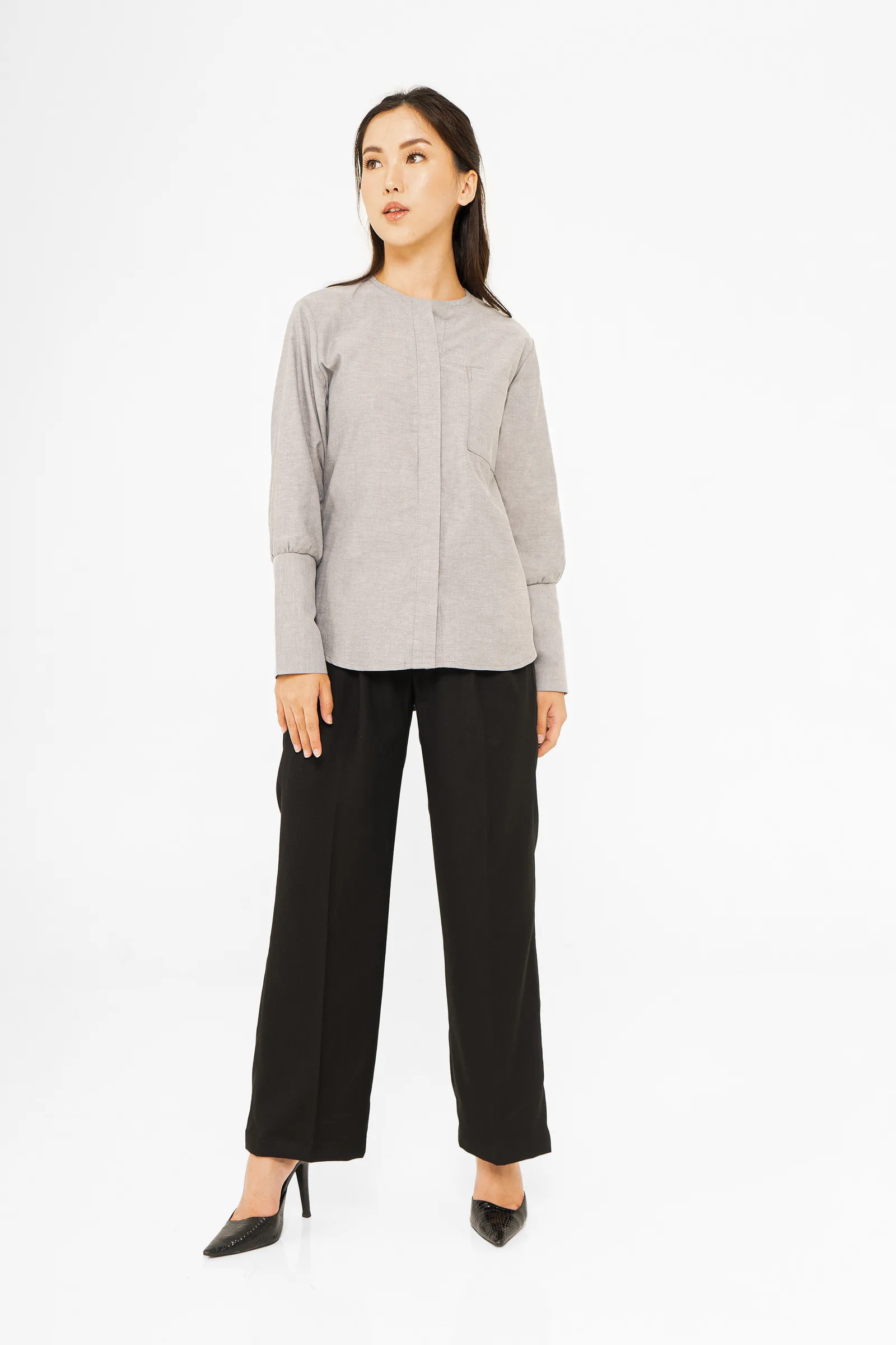Grey Lynda Oxford Shirt, photo 4 of 5