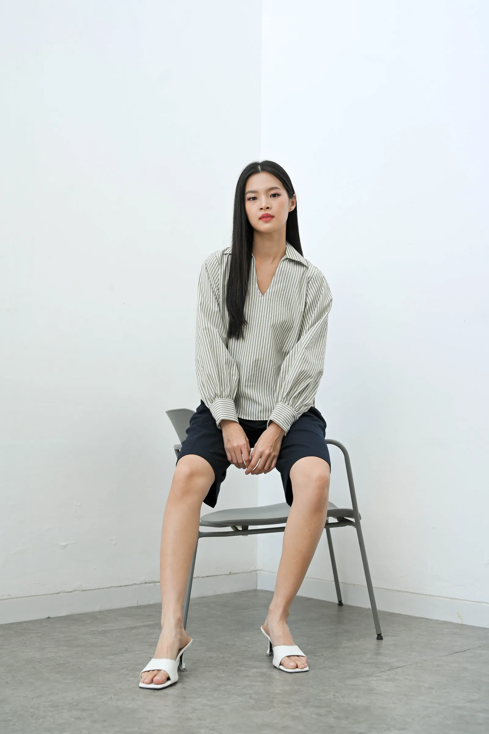 Green Orchard Poplin Stripe Shirt, photo 3 of 6