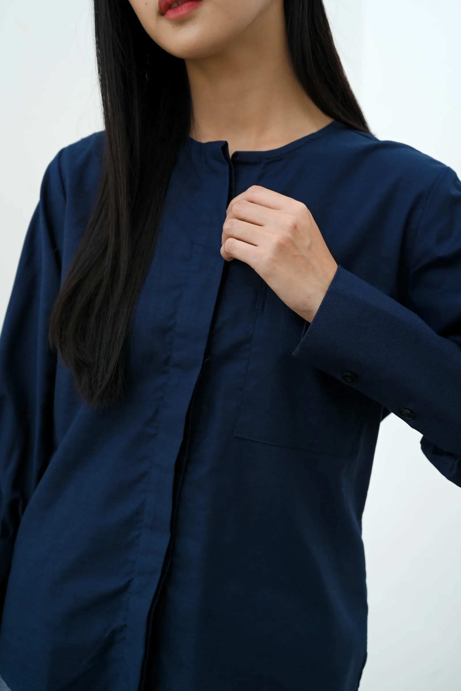 Navy Lynda Oxford Shirt, photo 4 of 6