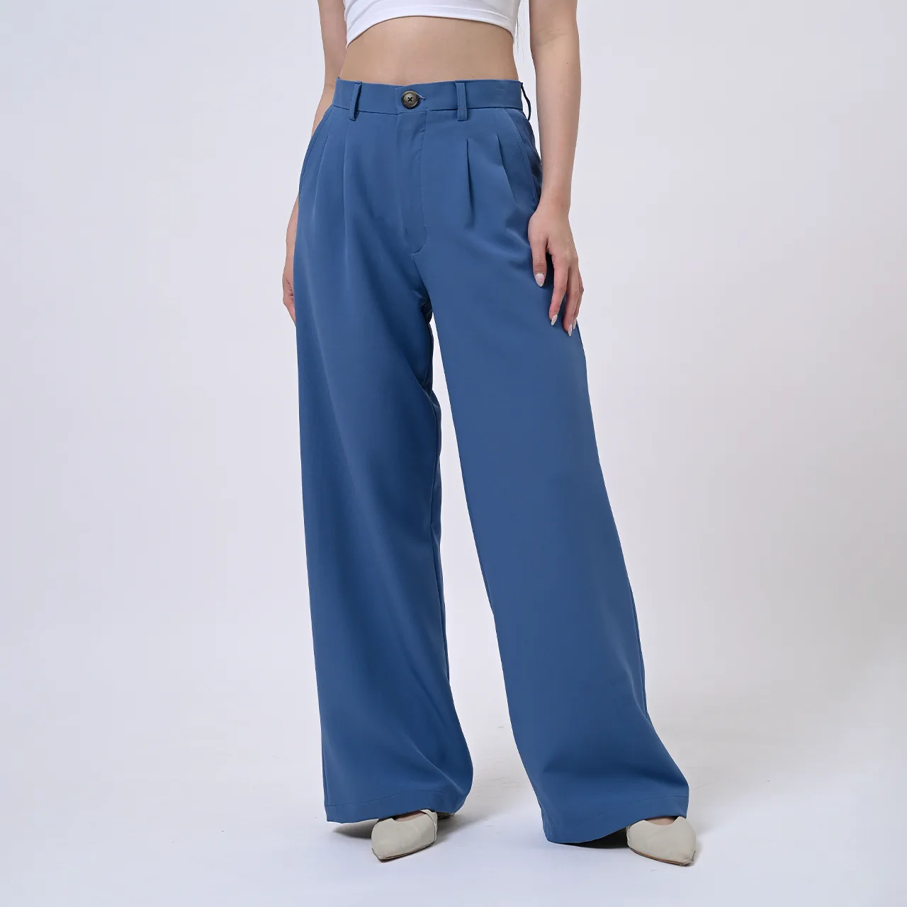 Blue Loose Highwaist City Pant, photo 3 of 6